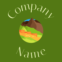 Machu picchu logo on a Olive Drab background - Reise & Hotel