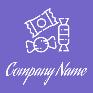 Candies logo on a purple background - Abstrakt