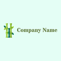 Bamboo logo on a Mint Cream background - Floral