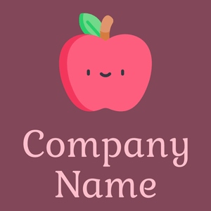 Apple logo on a Solid Pink background - Abstrait