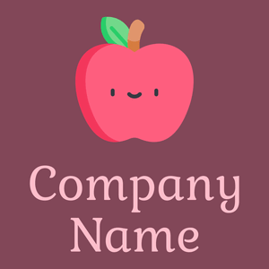 Apple logo on a Solid Pink background - Abstrakt