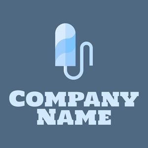 Tampon logo on a Wedgewood background - Abstrait