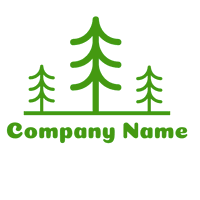 Logotipo de abetos - Medio ambiente & Ecología Logotipo