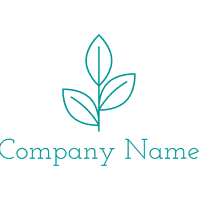 Rama azul con logo hojas - Medio ambiente & Ecología Logotipo