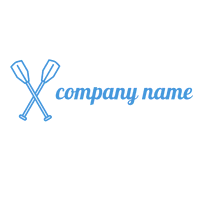 Blue paddles sport logo - Sports