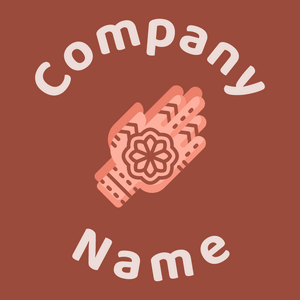 Henna logo on a Cognac background - Religión