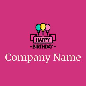Happy birthday on a Deep Cerise background - Juegos & Entretenimiento