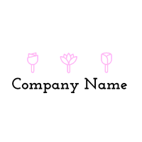 3 violette Blumen Logo - Partnervermittlung Logo