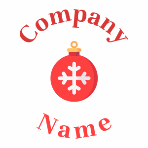 Coral Red Christmas ball on a White background - Community & No profit
