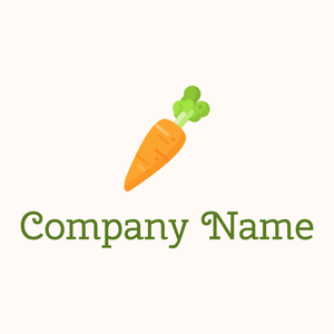 Carrot logo on a Seashell background - Agricultura