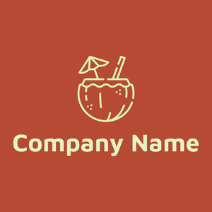 Coconut drink logo on a Grenadier background - Medio ambiente & Ecología