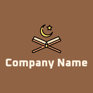 Quran logo on a Dark Wood background - Religion