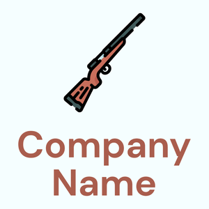 Hunting gun logo on a pale blue background - Sport