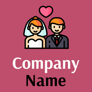 Wedding couple logo on a Royal Heath background - Mode & Schönheit