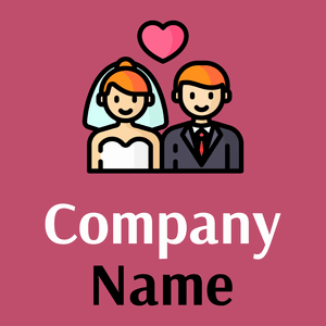 Wedding couple logo on a Royal Heath background - Moda & Belleza