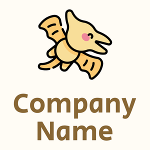 Dinosaur logo on a Floral White background - Tiere & Haustiere