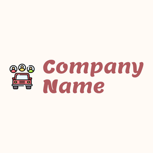 Car sharing logo on a Seashell background - Automotive & Vehicle