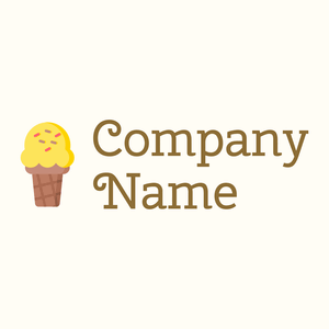 Ice cream cone logo on a Floral White background - Nourriture & Boisson