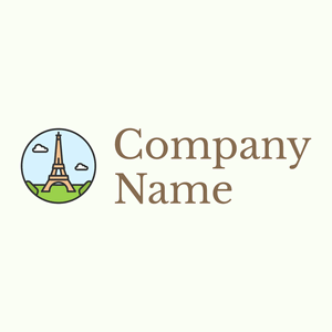 Eiffel tower logo on a Ivory background - Architectuur