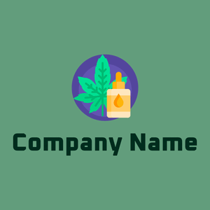 Cannabis logo on a Oxley background - Medicina & Farmacia