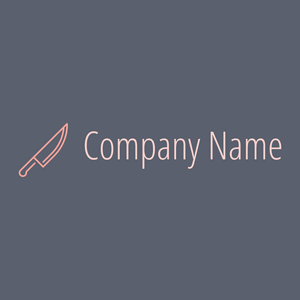 Knife logo on a Shuttle Grey background - Alimentos & Bebidas