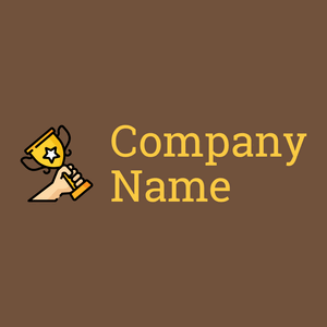 Trophy logo on a Old Copper background - Esportes