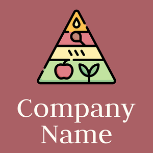 Pyramid logo on a Coral Tree background - Abstracto