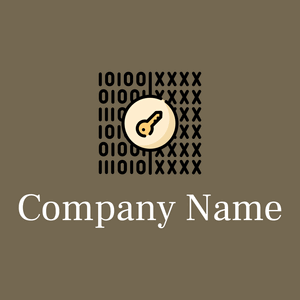 Encryption logo on a Coffee background - Web