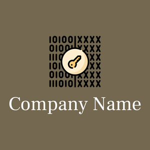 Encryption logo on a Coffee background - Internet
