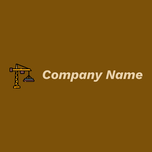 Construction logo on a Saddle Brown background - Construction & Outils