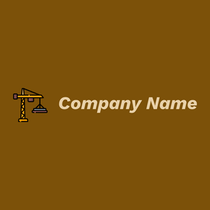 Construction logo on a Saddle Brown background - Construcción & Herramientas