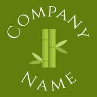 Bamboo logo on a Christi background - Floral