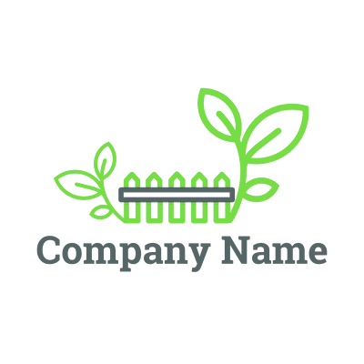 Logo valla con plantas - Paisage Logotipo