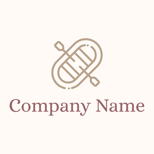 Rafting logo on a Seashell background - Domaine sportif
