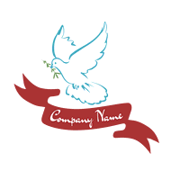 Logotipo de paloma con rama - Religión Logotipo