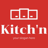 Red kitchen logo - Muebles de casa