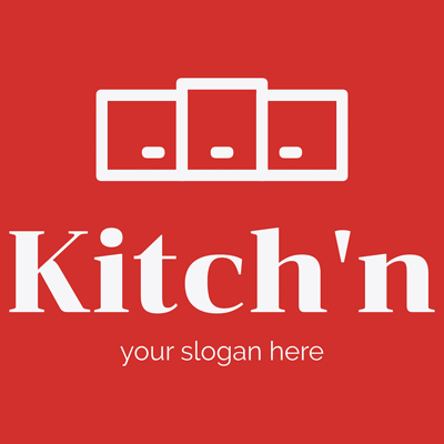 Red kitchen logo - Arquitectura