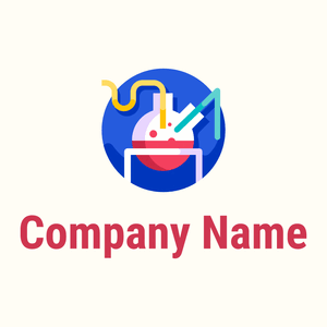 Flask logo on a Floral White background - Médicale & Pharmaceutique