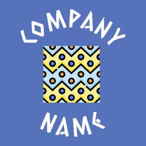 Pattern logo on a Havelock Blue background - Abstrait