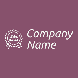 Halal logo on a Cannon Pink background - Comida & Bebida