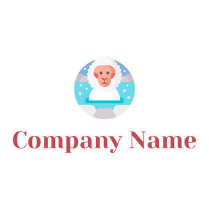 Snow monkey logo on a White background - Tiere & Haustiere