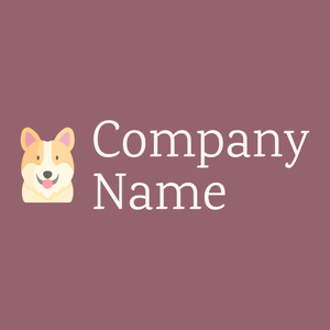 Corgi logo on a Mauve Taupe background - Animais e Pets