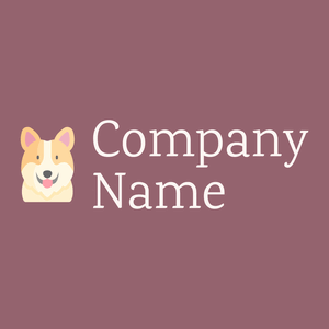 Corgi logo on a Mauve Taupe background - Animali & Cuccioli
