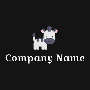 Zebra logo on a Nero background - Animaux & Animaux de compagnie