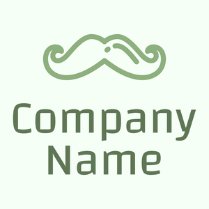 Moustache logo on a Honeydew background - Moda & Bellezza