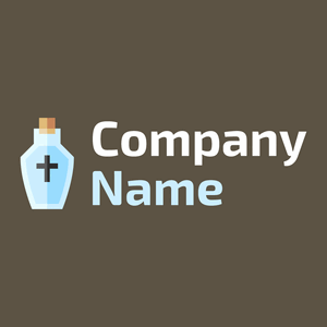 Holy water logo on a Judge Grey background - Religión