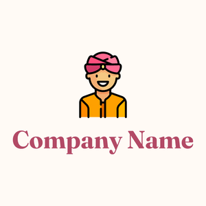 Man logo on a Seashell background - Viaggi & Alberghi