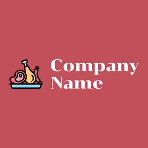 Barbecue logo on a Fuzzy Wuzzy Brown background - Eten & Drinken