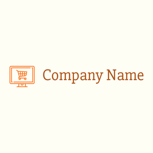 Online shop logo on a Ivory background - Computadora