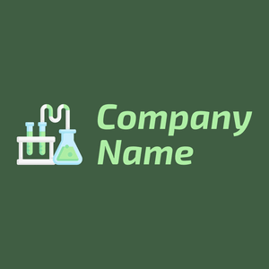 Laboratory logo on a Grey-Asparagus background - Medisch & Farmaceutisch